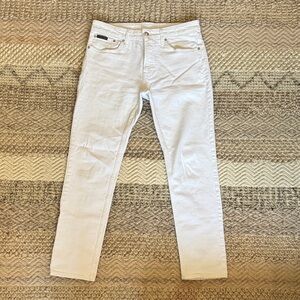 Calvin Klein Size 31 x 30 Slim Stretch White Men's Jeans